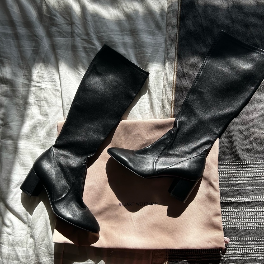 STUART WEITZMAN Ricarda 60 In Black Nappa Leather